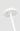Detail of the Matte White Moneta Medium disc head and stem