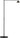 Mill Outdoor Grande floor lamp in Black switched on, warm glow under the conical shade