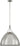 Sospeso Dome X-Large Pendant by Sean Lavin in Polished Nickel, closer view of the lit pendant