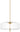 Shakkei Double X-Large Pendant by Sean Lavin in Clear Natural Brass, closer view of the lit pendant