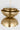Shanti Grande Double Pendant by Sean Lavin in Natural Brass, close view of the layered rims where the upper and lower shades meet
