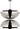 Shanti Grande Double Pendant by Sean Lavin in Polished Nickel, full view of the pendant from a slightly different angle