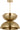 Shanti X-Large Double Asymmetric Pendant by Sean Lavin in Natural Brass, full front view of the pendant hanging from its stem and canopy