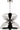 Shanti X-Large Double Asymmetric Pendant by Sean Lavin in Polished Nickel, full front view of the pendant hanging from its stem and canopy