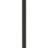 Lassell Short Port Alone Pendant by Sean Lavin in Nightshade Black, full view of the black canopy, cord and laser-etched crystal tube with a black band