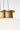 Vetro 27 Pendant by Sean Lavin in Hand-Rubbed Antique Brass, close view of the metal crown where the three cables meet the glass