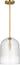 Leano 13 Pendant by Sean Lavin in Hand-Rubbed Antique Brass, full front view