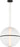 Bicono Round 18 Pendant by Sean Lavin in Nightshade Black, second full view of the lit pendant on its three cords