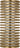 Quoddy Small table lamp in Natural Brass switched off, showing the ring stack and hidden LED