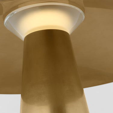 Aegis Medium Brass-Shade Table Lamp by Sean Lavin for Visual Comfort - brass detail view
