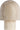 Kennett Small Travertine table lamp in Natural Travertine lit, side view of the stone dome and stem