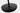 Round base of the black Tepa Short Accent table lamp with its touch button