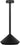 Moneta Short Accent rechargeable table lamp in Black, switched off, on white