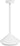 Moneta Short Accent rechargeable table lamp in Matte White, angled view on white