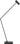 Ponte X-Large table lamp in Nightshade Black, side view with the arm extended