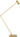 Ponte X-Large table lamp in Hand-Rubbed Antique Brass, side view with the arm folded