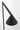 Detail of the Midrand 19 solid conical shade hanging from the end of the steel arm