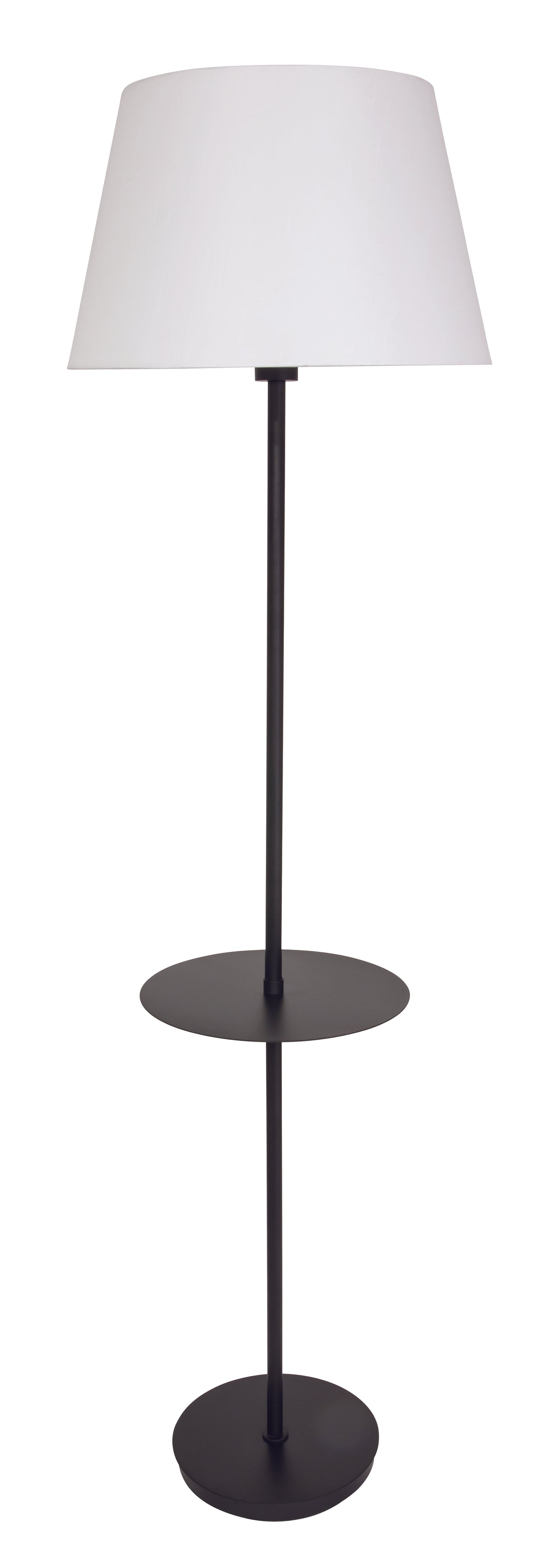House of Troy Vernon 3-bulb Floor Lamp with Table in Black VER502-BLK