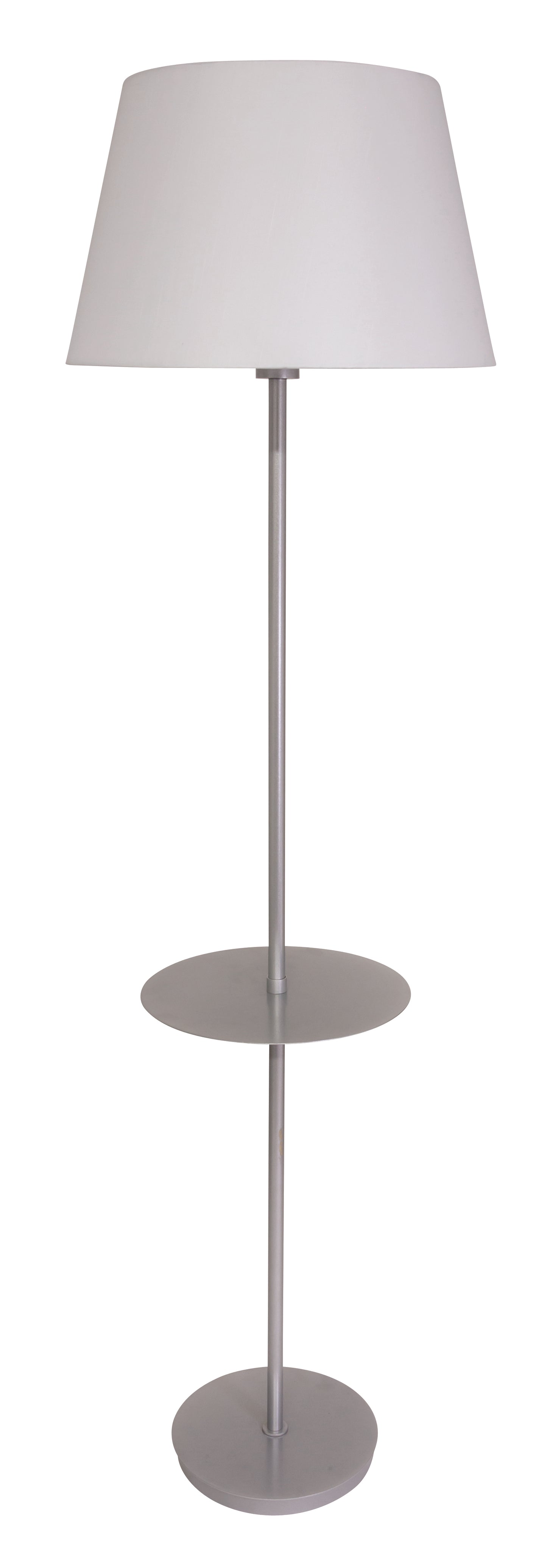 House of Troy Vernon 3-bulb Floor Lamp with Table in Platinum Gray VER502-PG
