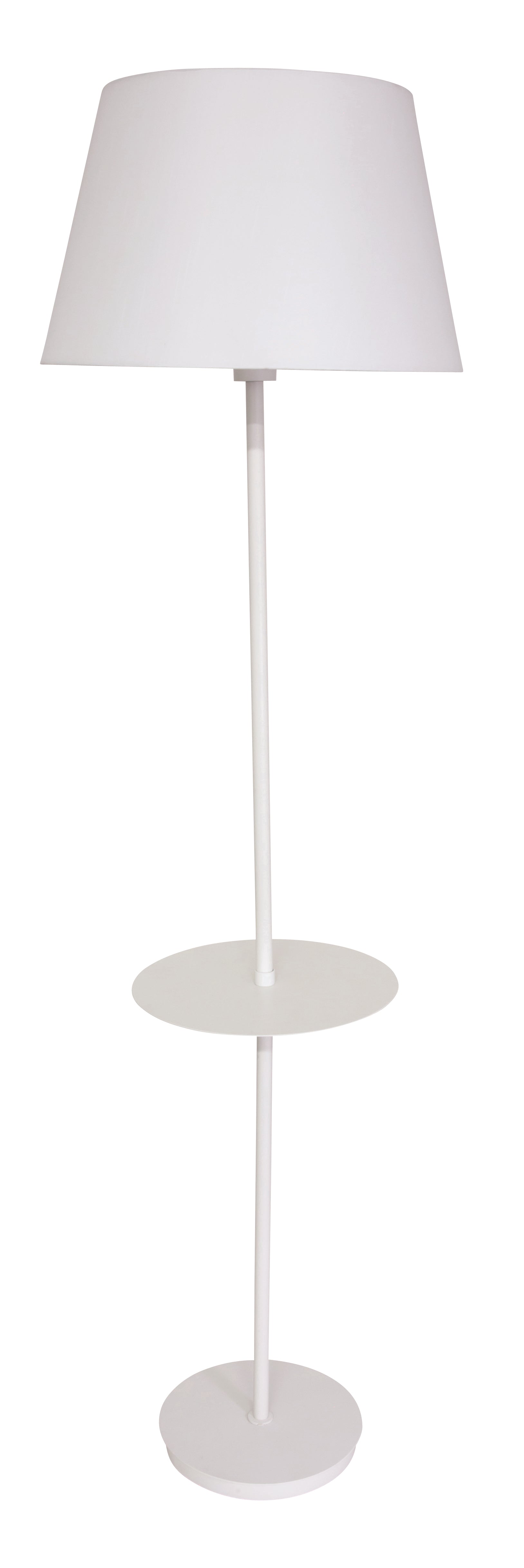 House of Troy Vernon 3-bulb Floor Lamp with Table in White VER502-WT