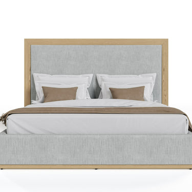 Nova Domus Santa Barbara Grey Fabric Natural Bedroom Set
