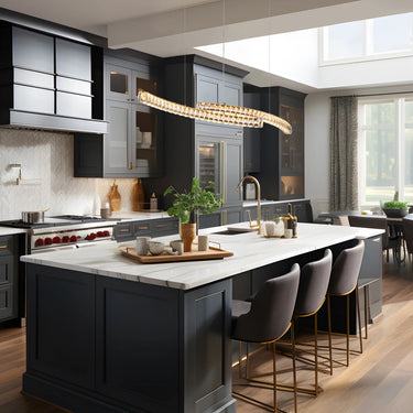 Contemporary LED Pendant Light Fixture - Modern Kitchen Island