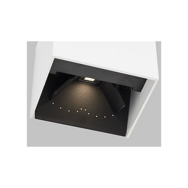 Outdoor LED wall fixture with up and down illumination for entryway and pathway lighting