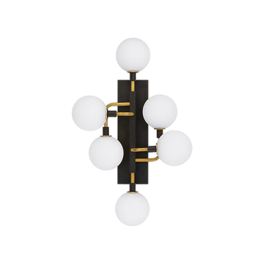 Designer LED wall sconce Viaggio by Visual Comfort Modern with mid-century inspired styling