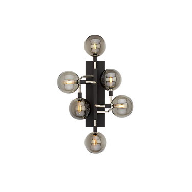 Five-light LED wall sconce Viaggio by Visual Comfort Modern for bedroom and hallway lighting