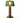 Victoria cordless table lamp brass base and hand-blown green  glass shade.