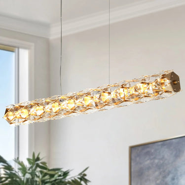 Modern Crystal Chandelier - Viniculture 36" Pendant Light | State of the Art Dining Suspension