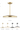 Wyatt 16 inch round pendant, lit, showcasing its even light distribution, black or brass