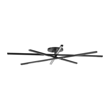 Modern bronze LED ceiling light, Cityscape Grande design, installed in a large foyer, contemporary home decor.