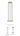 Minimalist 8-light LED chandelier by Sean Lavin with alabaster and metal cylinder design