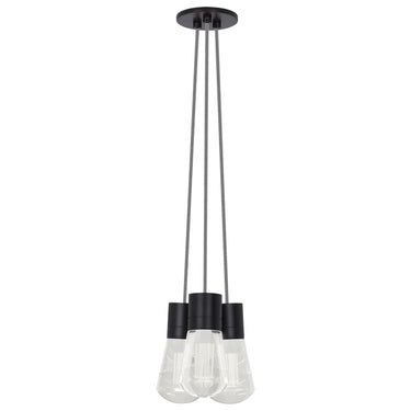Elegant LED chandelier with glass shades for upscale residential dining rooms