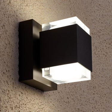 Bronze finish outdoor wall sconce, Voto 6, commercial hospitality lighting, IP65 rated for wet locations.