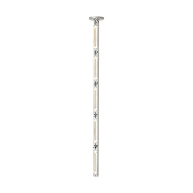 Catena 26" modern crystal LED pendant light, polished nickel finish, ideal for dining.