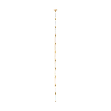 Brass finish Catena 57: sleek LED pendant, suitable for hotel lobbies & upscale kitchens.