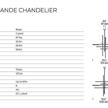 Cityscape Grande Chandelier online, SLCH40427, Visual Comfort Modern, adjustable modern chandelier