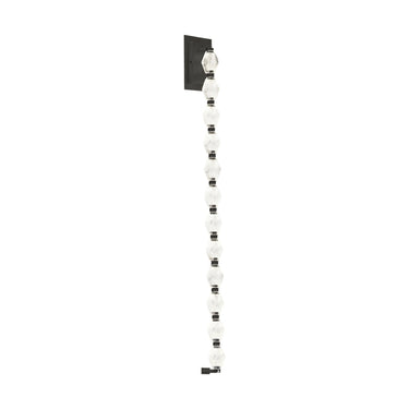 Dimmable Collier 40 modern crystal wall sconce, 2700K integrated LED lighting, bronze.
