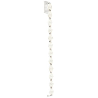 Visual Comfort Modern Collier 40 wall sconce, polished nickel showing 40.3 inch height and up/down lighting effect.