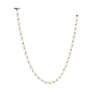 Visual Comfort Collier Chandelier, 108 Light, Czech Alabaster Glass, Polished Nickel Connectors
