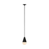 Cupola Alabaster Pendant Light by Visual Comfort with dome-shaped alabaster shade and nightshade black finish