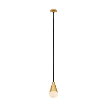 Cupola hanging light with field-adjustable matte black cord for high and low ceilings