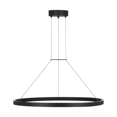 Matte Black 30-inch LED ring pendant light for residential and commercial interiors