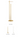 Fielle LED floor lamp in white and brass finish with minimalist tubular structure and warm lighting