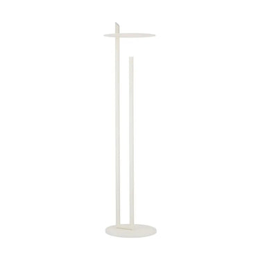 Visual Comfort Fielle white floor lamp with 3-step dimmable LED and acrylic diffuser

