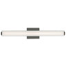 Modern LED wall light for bathrooms by Visual Comfort in 25-inch length, ADA compliant