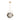 Visual Comfort Fues 14.8 inch medium pendant with smoke Italian glass and brass stem