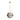 Elegant hand-blown smoke glass pendant light with LED and natural brass support